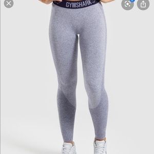 Gymshark Flex Leggings (Steel Blue Marl/Navy Blue)